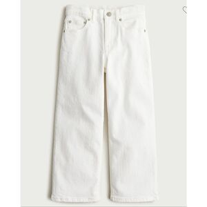J. Crew Girls' slim wide-leg jean in White Denim NWT 10